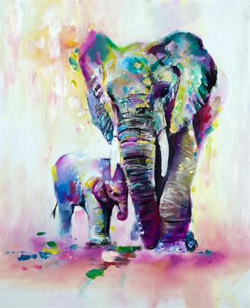 Mother and Baby Elephant By Katy Jade Dobson
